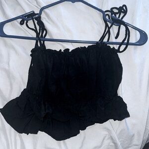 Black Dressy Tank top, cropped